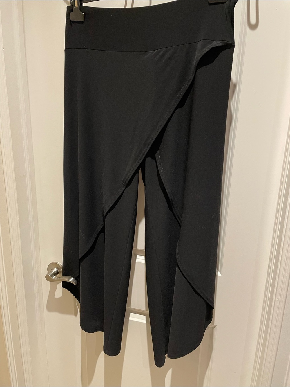 Joseph Ribkoff Black Draped Overlay Trousers